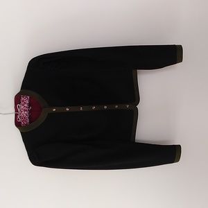 Women's black wool suit